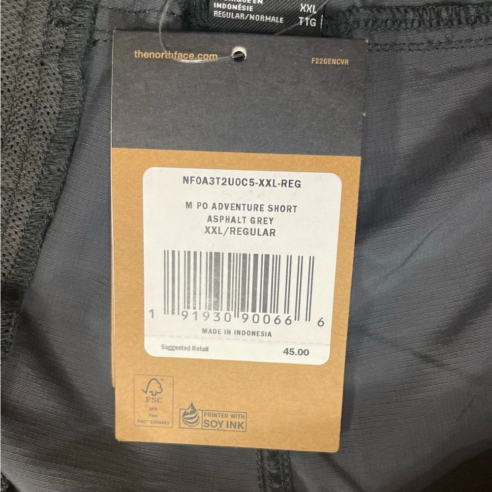 The North Face Pull-On Adventure Shorts in Asphalt Grey XXL NWT